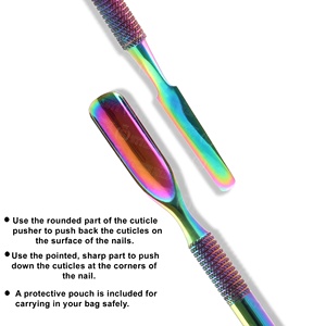 Ciseaux à ongles en acier inoxydable de conception personnalisée, haute précision, dernier modèle, multicolores, avec poussoir, emballage personnalisé - Product Image 3