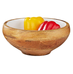 Cuenco de madera hecho a mano elegante vajilla de cocina duradera por Crescent Crafts - Product Image 1