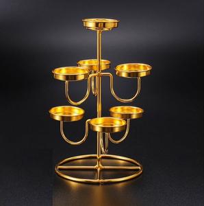 Wedding Dining Table Home Decor Luxury Gold Black Home Decor Use Metal Crescent Moon <b>Candle</b> Holder Stand Iron Candelabra Ramadan - Product Image 5