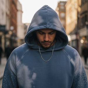 Conjuntos de ropa de calle térmica personalizada con capucha y pantalones de chándal Sun Faded Washed 100% chándales de algodón para hombres de invierno - Product Image 3