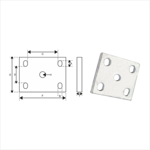 Super offre Plaque de poisson noire de taille personnalisée avec trou fendu Vente en gros pour pièces de machines agricoles - Product Image 2