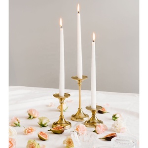 Gold Plated Home and Wedding Decor Vintage Style Brass Metal <b>Taper</b> <b>Candle</b> Holder for Tabletop Lighting Decoration - Product Image 3