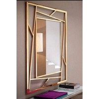 Cadre de miroir décoratif en métal avec finition antique pour améliorer l'esthétique de la chambre ou de la salle de bain avec un charme classique à vendre