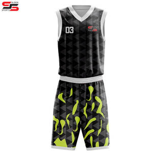Uniforme de baloncesto de malla transpirable camiseta de baloncesto duradera corta - Product Image 3