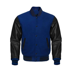 Premium Letterman Baseball School College Bomber Varsity Jacket Cuero genuino 100% Soporte de lana teñido Servicio OEM - Product Image 6