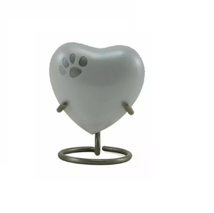 Urna de cremación funeraria al por mayor superior, urnas para adultos de alta calidad, diseño americano, urna azul con forma de corazón funerario para adultos - Product Image 2