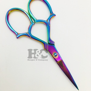 Nouveau Style Ciseaux En Acier Inoxydable Manucure Ciseaux Or Sharp Lame Droite Ressort Courbé pour Soins Des Ongles Lash Logo Durable - Product Image 4