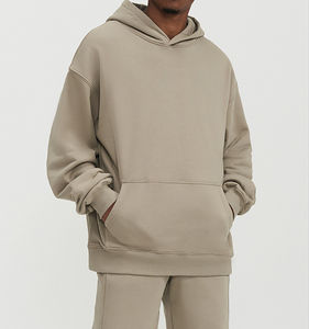 Jersey con capucha de gran tamaño para hombre en blanco simple de alta calidad - Product Image 5