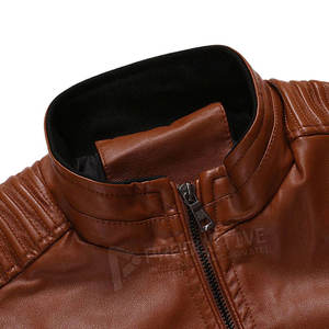 Veste en cuir au meilleur prix pour hommes élégants et personnalisés Design à la mode fait à la main au Pakistan - Product Image 3