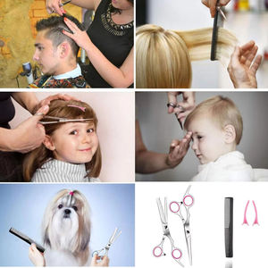 Tijeras de Peluquería, Set de Tijeras de Entresacar, Perfecto para Cortes de Cabello Familiares y Barbería, Premium de 6 Pulgadas, Rosa - Product Image 3