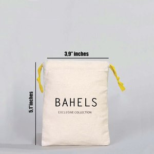 Bolsa con Cordón y Logotipo de su Marca Impreso, Saco con Cordón Reciclable para Tienda de Piedras Preciosas y Joyería - Product Image 3