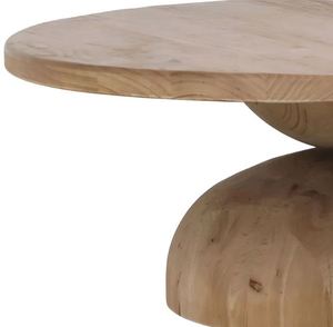 Rounded Coffee Table Made of <b>Solid</b> Teak <b>Wood</b> and High Quality Material with natural color for Indoor and Outdoor Use. - Product Image 5