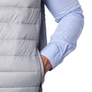 Veste en duvet pour hommes personnalisée en gros manteau à capuche d'hiver avec fermeture à glissière techniques teintées et lavées style formel - Product Image 3