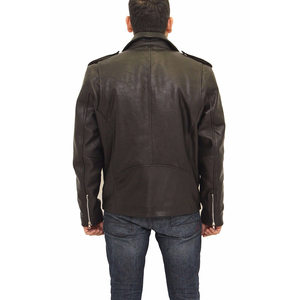 Veste de moto personnalisée de haute qualité manteau bombardier hommes et femmes veste de moto en cuir - Product Image 3