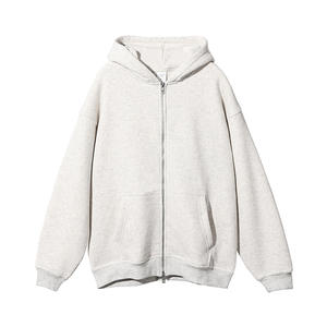 Sweat à capuche d'hiver surdimensionné en coton imperméable à double fermeture éclair, impression numérique intégrale, tricoté, 360 grammes, vente en gros - Product Image 6
