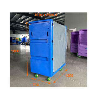 Chariot de blanchisserie commercial en plastique 1300L avec roues Chariots à main Chariots <span class=keywords><strong>Cargo</strong></span> & Équipement de stockage - Product Image 3