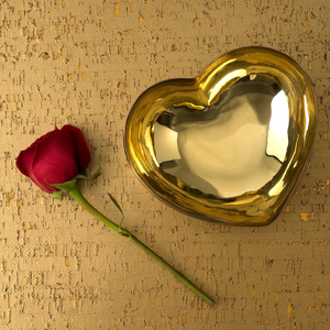 Cuenco decorativo de plata y oro en forma de corazón para decoración del hogar, mesa de comedor, nueces de cuenco de caramelo, regalo de San Valentín, acento central - Product Image 2