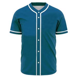 Camisetas de Béisbol/Sóftbol Personalizadas 100% Poliéster Sublimadas Transpirables Antibacterianas de Secado Rápido con Botones de Color Personalizado - Product Image 3