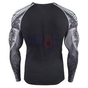 Wholesale Manufacturer Sportswear Men Rash Guard <b>Swimming</b> <b>Top</b> Rash Guard <b>Long</b> <b>Sleeve</b> Mens 2025 Compression Rash Guard OEM - Product Image 3