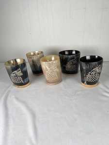 Diseño antiguo Hecho a mano Cuerno natural Ágata Vaso de chupito Calidad de exportación Técnica tallada para beber ágata de oso de la India - Product Image 4