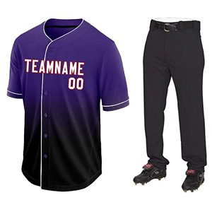 Breathable Unisex Baseball Jersey Uniform Design Heat-Transfer Printed Button <b>Down</b> Softball Uniform Customized Logo Plus Size - Product Image 1