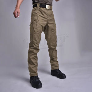 กางเกงคาร์โก้ผู้ชายผ้ายืดหยุ่นดีมีกระเป๋าผ้าฝ้าย100% กางเกงคาร์โก้แบบลำลองสำหรับผู้ชาย - Product Image 4