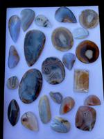 Lot de pierres précieuses en agate du Botswana polies, naturelles, de grande taille, de haute qualité, pour bijoux, accessoires de mode féminins, couleur bleu feu