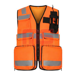 Chaleco DE SEGURIDAD reflectante impermeable duradero para ropa de trabajo industrial y de construcción logotipo personalizado equipo de alta visibilidad con múltiples bolsillos - Product Image 4