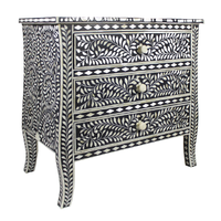 Commode à 4 tiroirs en os incrusté, motif chevron, design moderne, noir et blanc, best-seller, pour la maison, le bureau ou le salon
