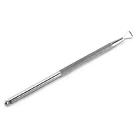 Outil de manucure double-embout en acier inoxydable réutilisable, écologique, pour retirer les cuticules et les peaux mortes
