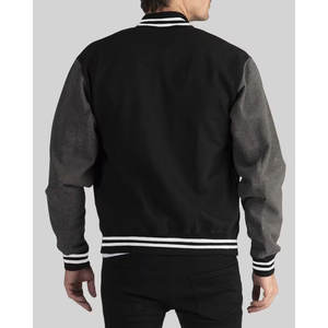 เสื้อแจ็คเก็ตวาร์ซิตี้แบบมีโลโก้สั่งทำ แฟชั่นแขนยาวลำลอง สไตล์เบสบอล ปักลายเคลือบ - Product Image 2