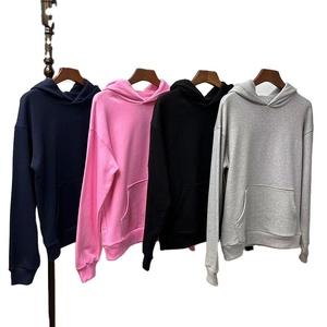 เสื้อฮู้ดผู้ชายแบบดิจิทัลทรงบ็อกซี่ฟิตเนส400 GSM สีเรียบๆฤดูหนาว - Product Image 1