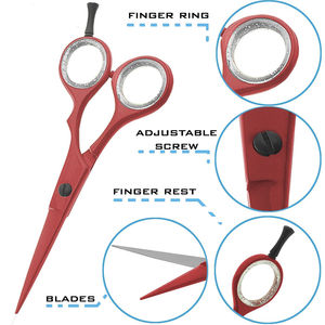 ชุดตัดผมแบบกรรไกรปลายทื่อทำจากเหล็กแหลมคมอุปกรณ์เสริมความงามด้ามจับสแตนเลสแบบมืออาชีพงานตามสั่ง - Product Image 3