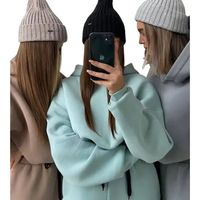 EMPIRE TREND WEARS 2025 – Sweat à capuche décontracté oversize pour femme, couleur personnalisée, en polaire lavée anti-boulochage, idéal pour l'hiver – Meilleures ventes