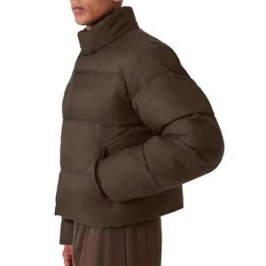 Veste rembourrée pour homme, vêtements de travail d'hiver avec col à capuche en polaire, logo avant, style formel, grande taille - Product Image 2