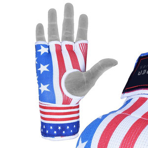 Guantes de boxeo de gel con logotipo de marca personalizado con vendajes para manos para artes marciales y empuñaduras - Product Image 5