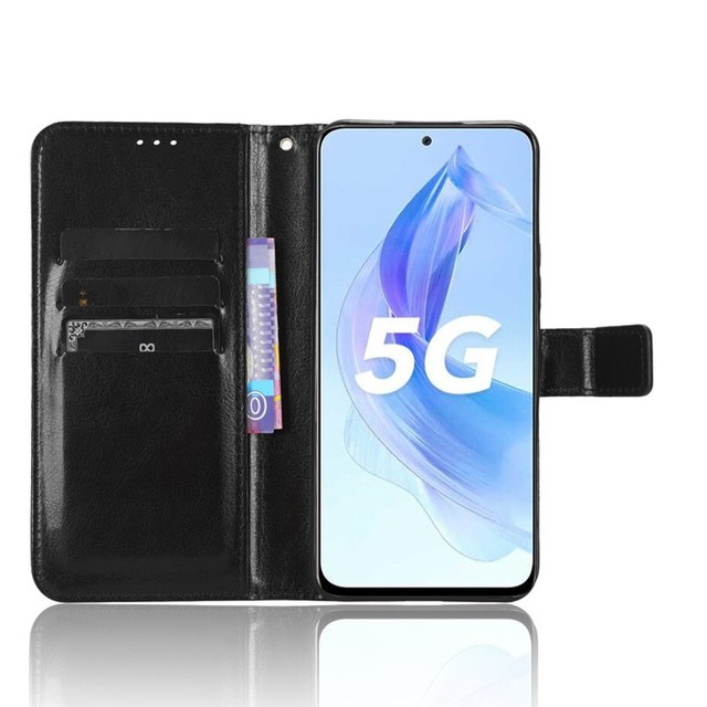 For Honor 90 Lite 5G / X50i 5G Crazy Horse Texture PU Leather Phone Wallet Case Stand Shockproof Cover