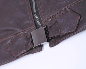 Chaqueta de Aviador de Piel de Oveja de Alta Calidad, Ajustada, de Cuero Sintético para Hombre, Chaqueta de Invierno de Cuero Real Personalizada, Chaqueta de Lona Alemana para Hombre - Product Image 4