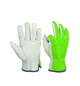 Gants de travail en cuir antidérapants de qualité supérieure, texture lisse, résistants à l'abrasion, manchette droite, gants de sécurité générale - Product Image 1