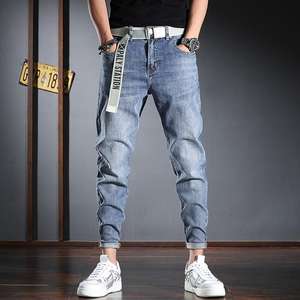 Pantalones vaqueros desgastados para hombre, Vaqueros desgastados con 4 agujeros de bolsillo, superajustados, venta al por mayor - Product Image 5