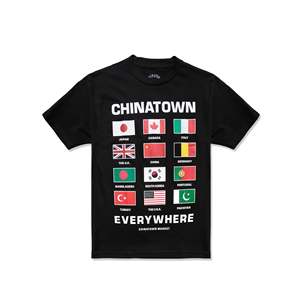   เสื้อยืดลายธงชาติ สีดำ ผ้าคอตตอนเจอร์ซีย์ 100% ทรงโอเวอร์ไซส์ทันสมัย เสื้อยืดออกกำลังกาย ลายพิมพ์เรียบๆ ทรงหลวม รุ่นพิมพ์ลาย - Product Image 1