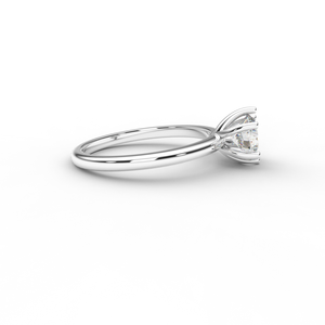 IGI Certified Round Cut Lab Grown Diamond Solitaire Engagement <b>Ring</b> in 14K Rose / Yellow & White Gold - Product Image 4