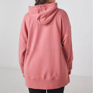 Sudadera con capucha de palangre a prueba de viento de temporada de invierno para mujer de alta calidad, técnicas estampadas de Pakistán, cuello con capucha de longitud corta - Product Image 3