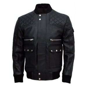 Veste en cuir de vachette pleine fleur vintage hommes rétro moto Bomber manteau OEM RTS fait à la main Vintage pleine fleur veste personnalisée - Product Image 3