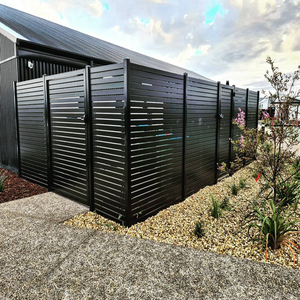 Nouveau style décoratif personnalisé intimité panneaux de latte horizontaux en aluminium noir pour jardin clôture à latte d'intimité - Product Image 5