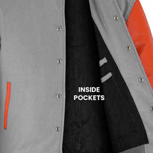 แจ็กเก็ตเบสบอลวิทยาลัยสำหรับผู้ชายเสื้อแจ็กเก็ตทีมโรงเรียนแบบสตรีทแวร์เสื้อแจ็กเก็ตกันแบบสั่งทำ - Product Image 2