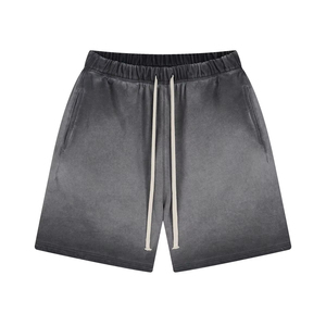 Custom Logo Men Summer Hot Sale Fashion Heavyweight 400 GSM Cotton Streetwear Vintage Acid Wash Shorts With <b>Rope</b> String for Men - Product Image 1