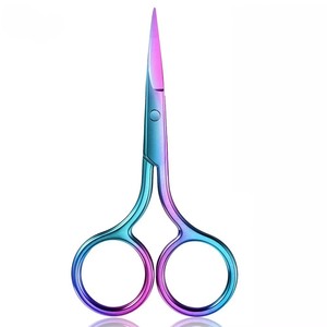 Ciseaux professionnels à pointe droite en acier inoxydable avec manche en céramique pour sourcils, outil de toilettage de précision, pour droitiers, lames affûtées - Product Image 3