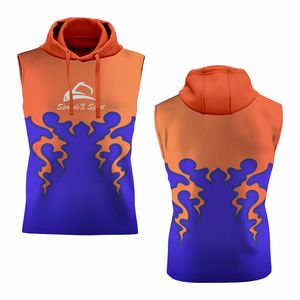 Custom Pullover Sublimation <b>Sleeveless</b> <b>Men</b> <b>Hoodie</b> Shirt Sublimated Hoodies Custom Sublimation - Product Image 6