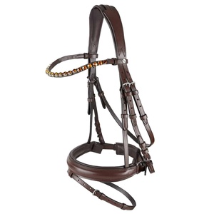 Bride anatomique de haute qualité en cuir véritable Bride de cheval FABRICANT Bride de cheval MEILLEUR cuir véritable de haute qualité - Product Image 1